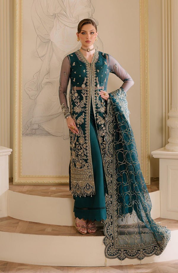 Pakistani Embroidered Net Suit 3 Piece Unstitched SAPPHIRE FB_09 | Latest Pakistani Punjabi Suits Salwar Kameez Designer Wear.