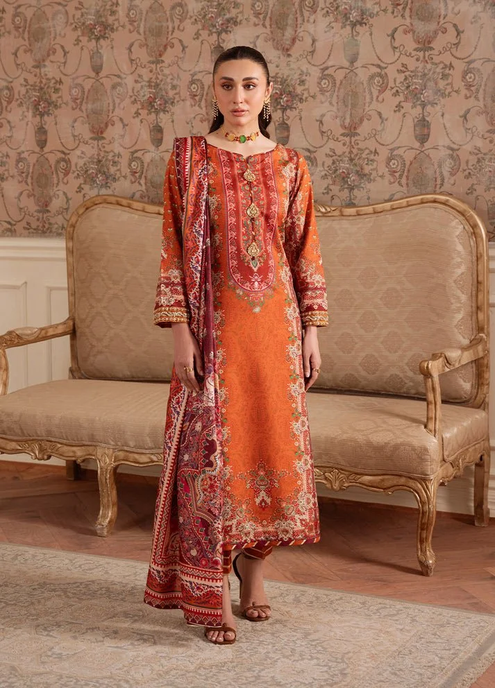 Pakistani Embroidered Silk Unstitched 3 Piece Rustic Regalia-Gul-67 | Latest Pakistani Punjabi Suits Salwar Kameez Designer Wear.