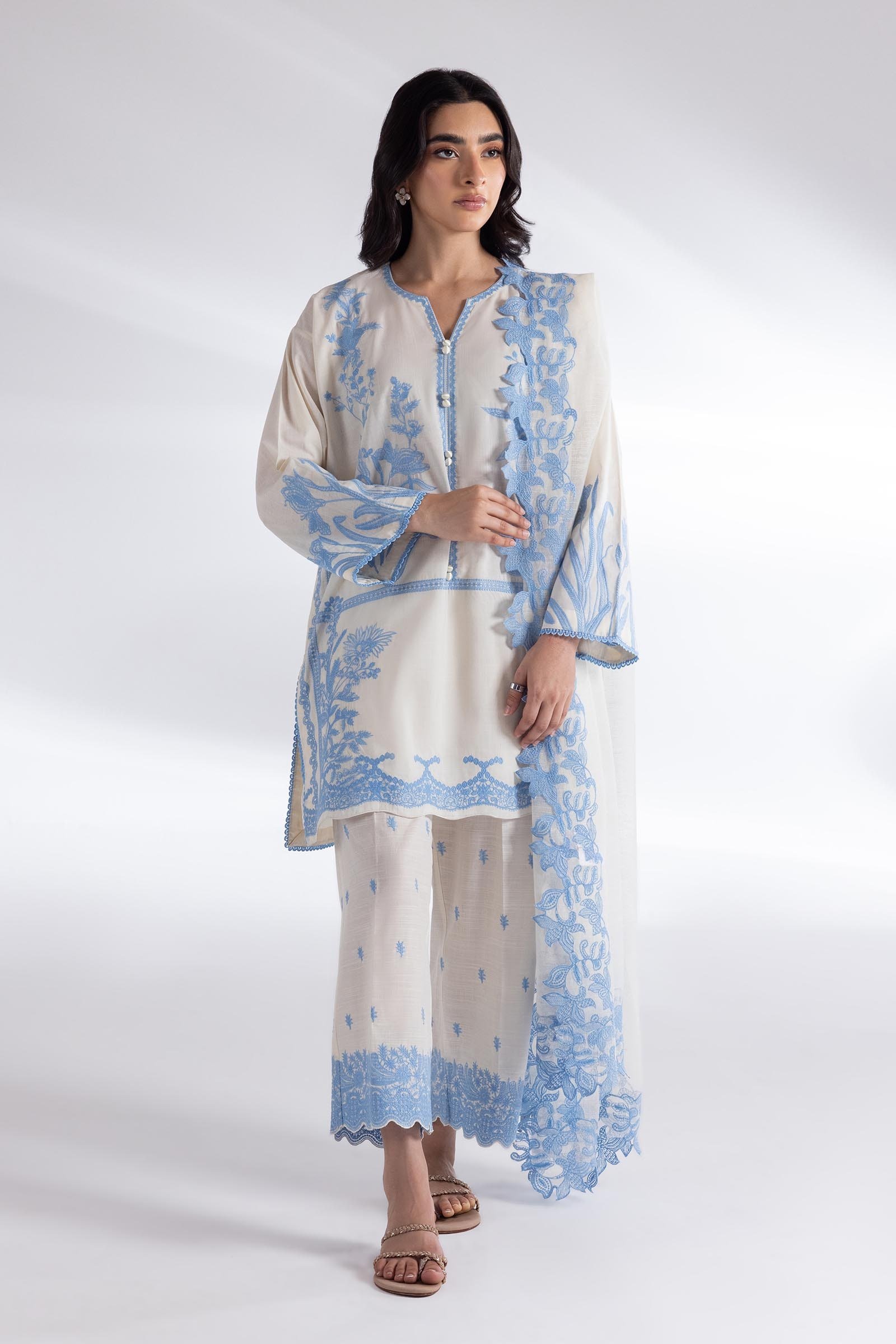 Pakistani Stitched Signature Shirt + Bottom -San-105 - Luxury Collection | Latest Pakistani Design Salwar Kameez Punjabi Suits Designers Wear.