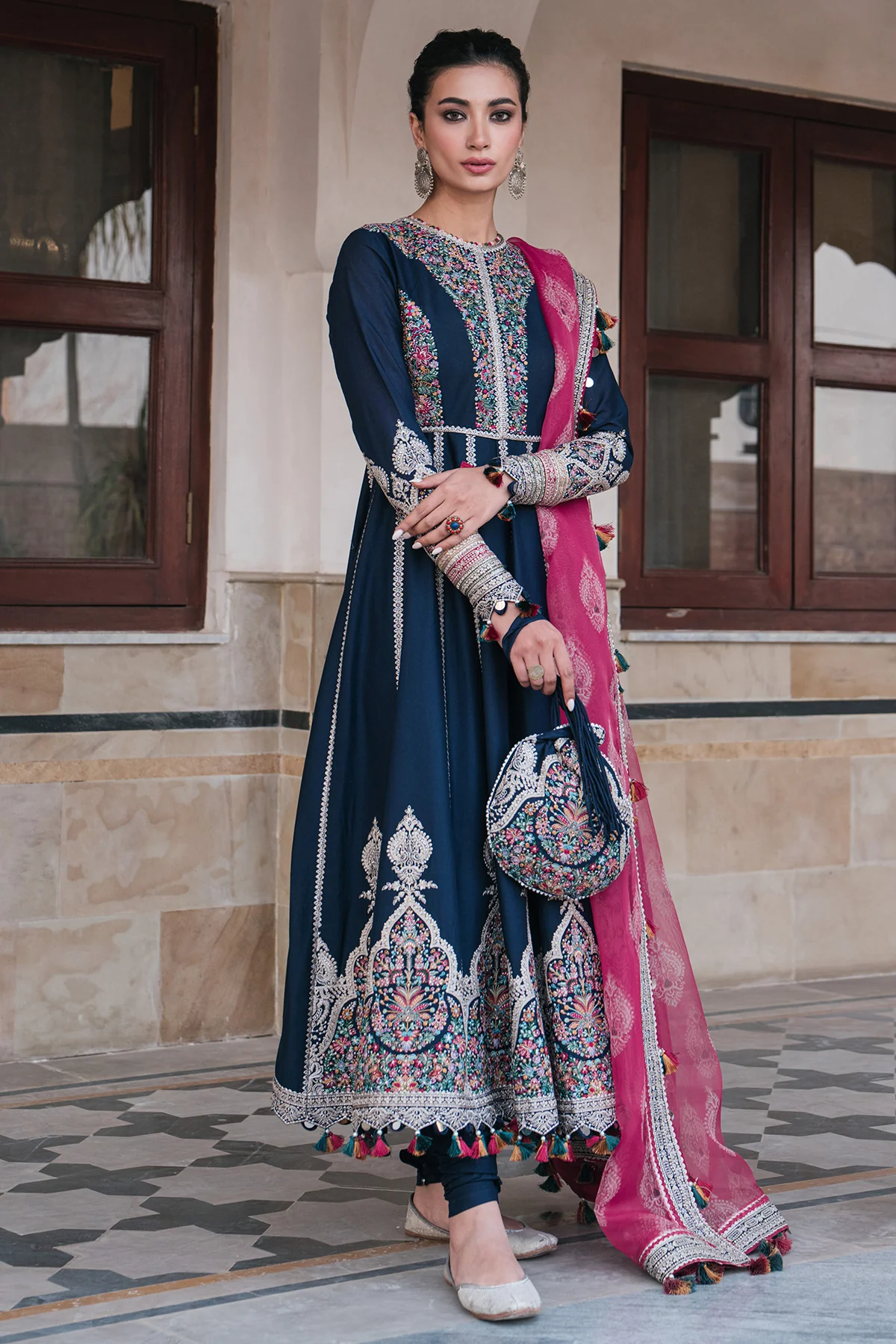 Pakistani Embroidered Luxury Lawn SL24-D12 Unstitched Suit | Latest Pakistani Salwar Kameez Punjabi Suit Designer Wear.