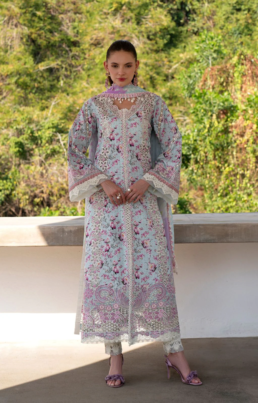 Pakistani Embroidered Lawn Unstitched 3-piece Suit Charlotte | Latest Pakistani Punjabi Suits Salwar Kameez Designer Wear.