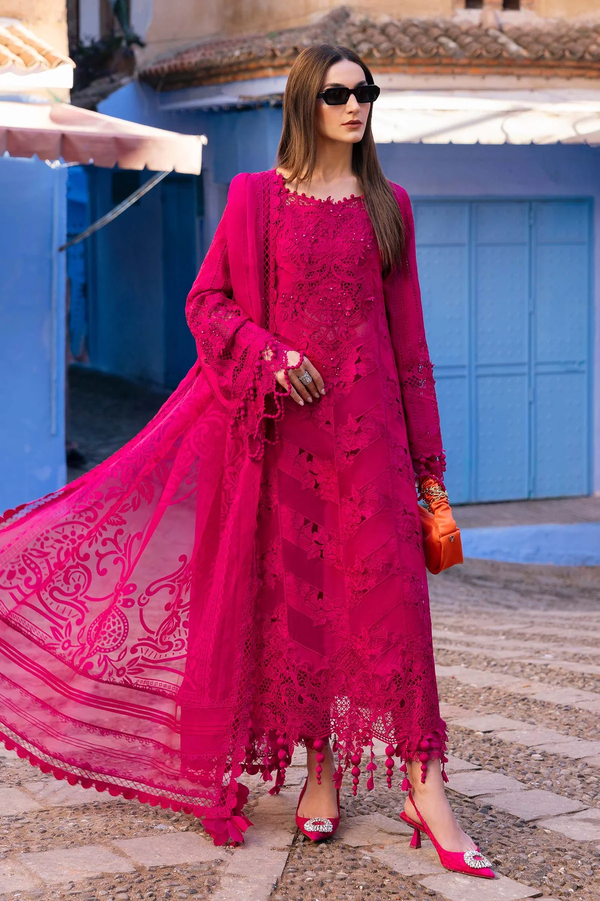 Pakistani 3 Piece Unstitched Embroidered Lawn Suit | D-2508-A | Latest Pakistani Punjabi Suits Salwar Kameez Designer Wear.