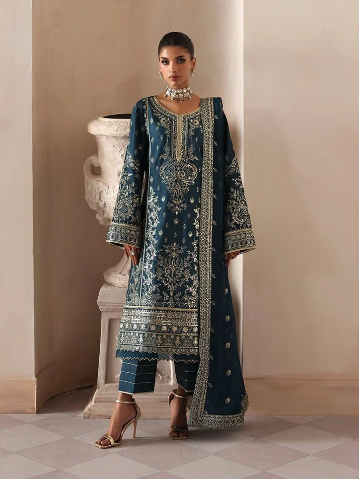 Pakistani Embroidered Raw silk Unstitched 3 Piece Aeris-SD-15-Gul-81 | Latest Pakistani Punjabi Suits Salwar Kameez Designer Wear.