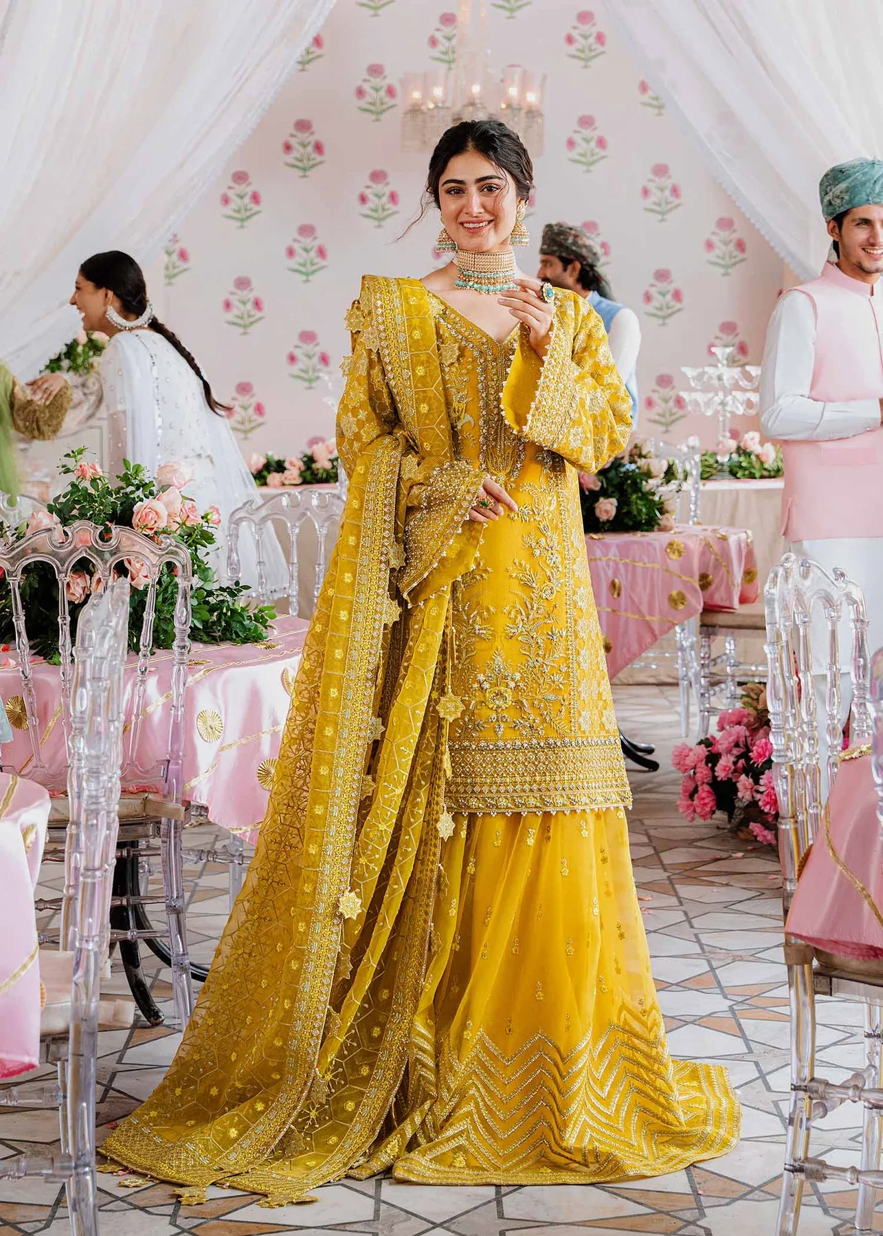 Pakistani Organza Embroidered Hand Embellished Meena - Akb-973 | Latest Punjabi Suit Designer Wear | Pakistani Salwar Kameez.