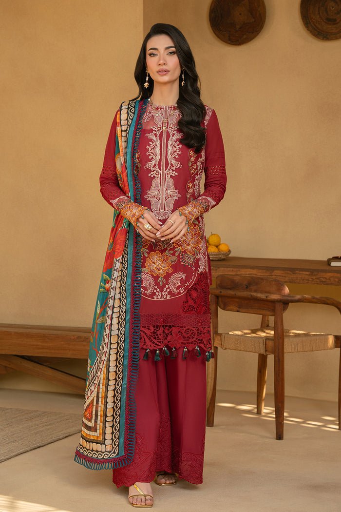 Pakistani Embroidered Lawn Suits Unstitched 3 Piece FREYA-SRL25-09-SAI-48- Summer Collection | Latest Pakistani Salwar Kameez Punjabi Suit Designers Wear