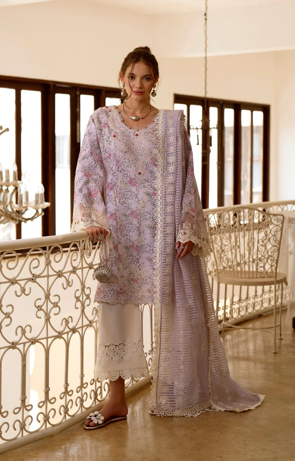 Pakistani Embroidered Unstitched 3-piece Suit Pearl | Latest Pakistani Punjabi Suits Salwar Kameez Designer Wear.