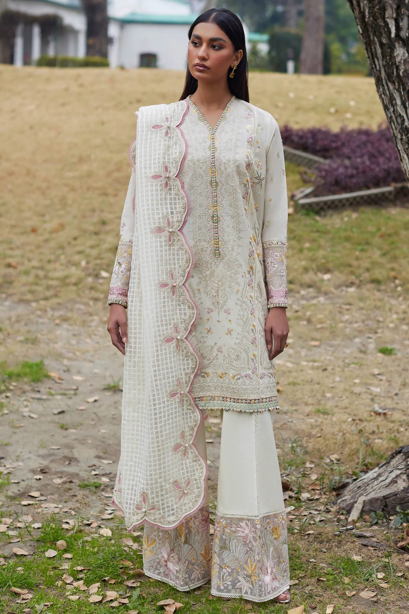 Pakistani Embroidered Luxury Lawn Unstitched 3Pc Suit NEZIHA (EL24-05 A)-Lan-14 | Latest Pakistani Salwar Kameez Punjabi suit designer wear