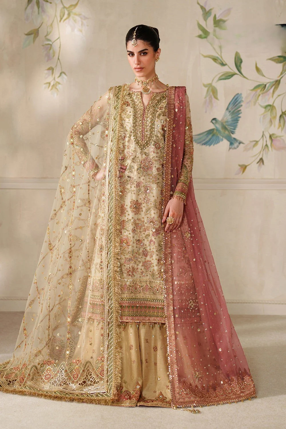 Pakistani Golden Bridal Collection Maysori Replica- Pak-26 || Latest Pakistani Salwar Kameez & Punjabi Suit Designer Wear