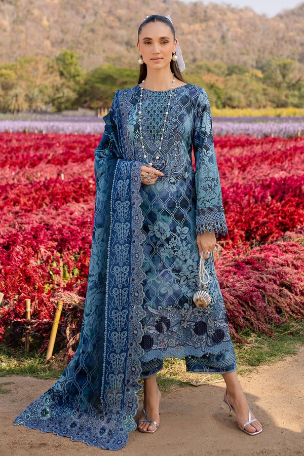 Pakistani Embroidered Lawn Suits Unstitched 3 Piece BL-03 - Luxury Collection | Latest Pakistani Punjabi Suits Salwar Kameez Designer Wear