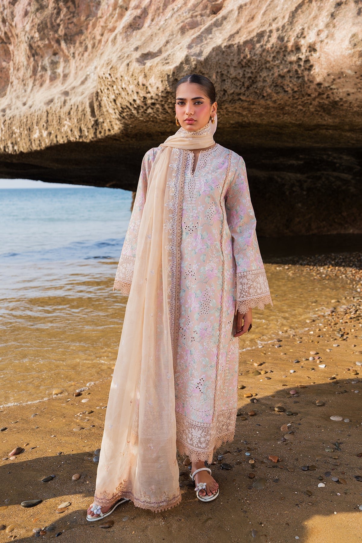 Pakistani Embroidered Lawn Suit Unstitched Zephyria_Zeh-90 | Latest Pakistani Punjabi Suits Salwar Kameez Designer Wear.