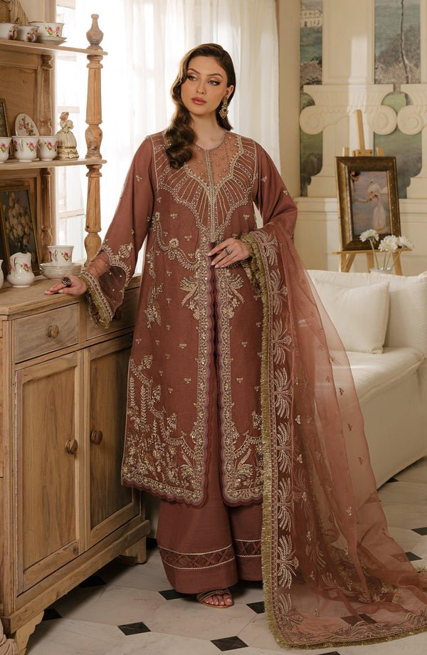 Pakistani Embroidered Net Suit 3 Piece Unstitched ZIRCON FB_16 | Latest Pakistani Punjabi Suits Salwar Kameez Designer Wear.