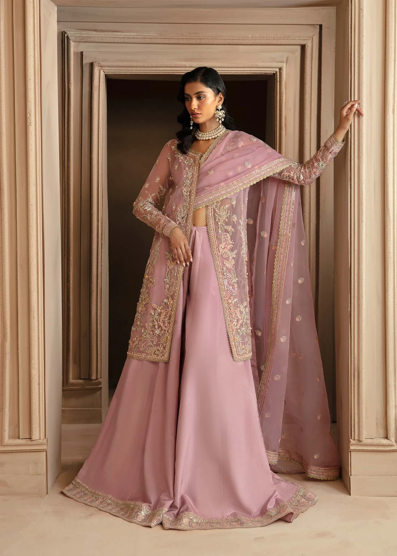 Pakistani Embroidered Suits Unstitched 3 Piece - Seraphine - Luxury Formals Collection | Latest Pakistani Punjabi Suits Salwar Kameez Designer Wear.