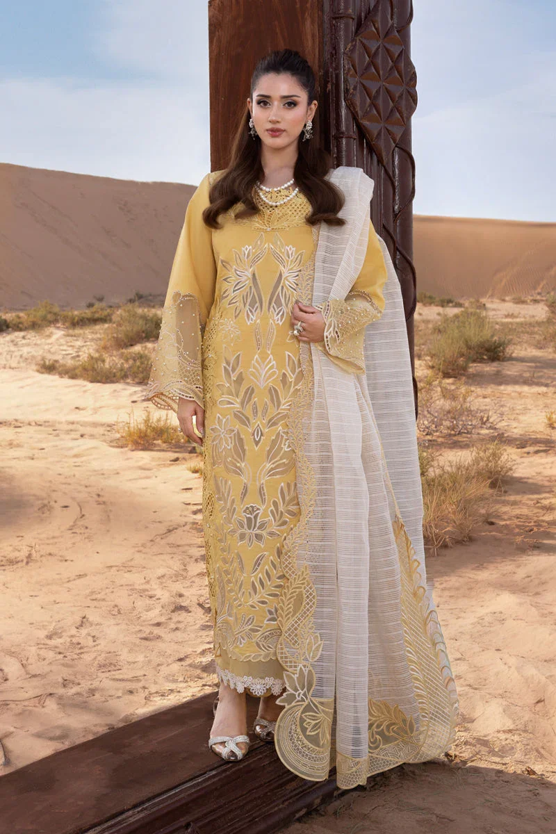 Pakistani Premium Embroidered Lawn Unstitched 3Pc Suit D-06 HOORAIN Rag-378 Designer Wear Pakistani Salwar Kameez.