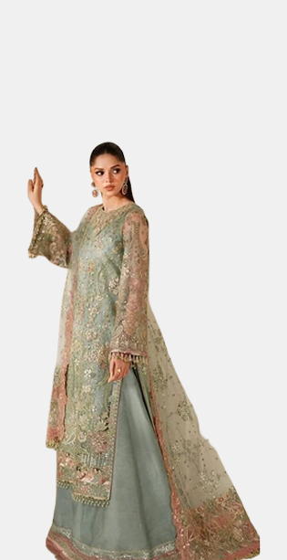Pakistani Embroidered Wedding Edition -Bar-359 Suit Luxury Designer Wear Pakistani Salwar Kameez.