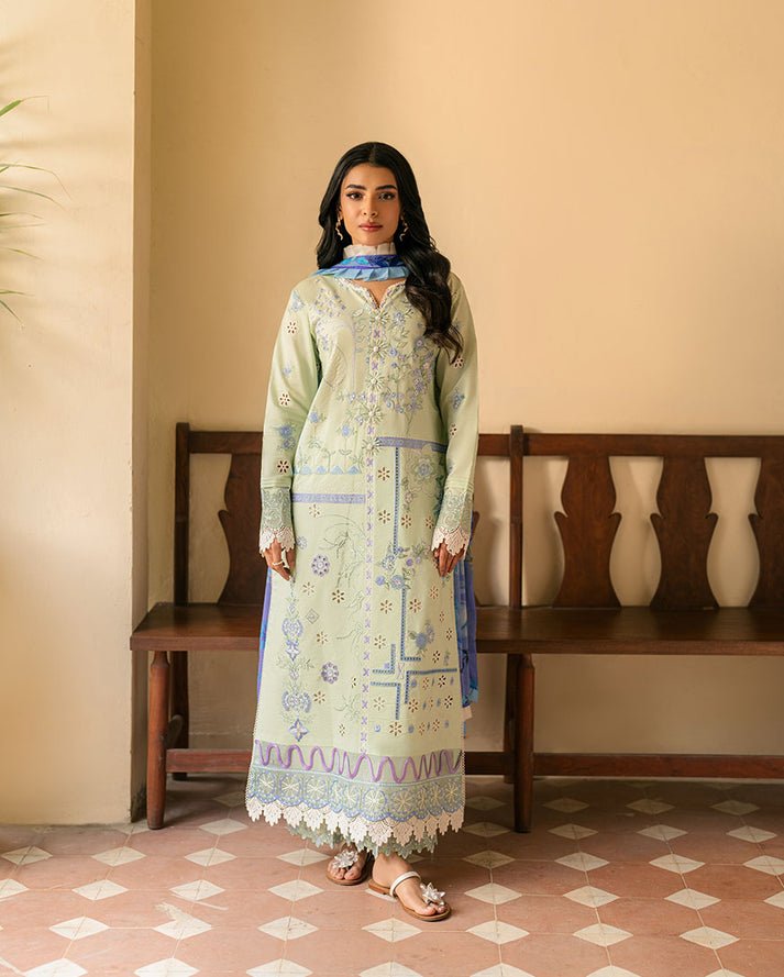 Pakistani Embroidered Lawn Unstitched 3 Piece Zumar_Roh-19 - Luxury Collection | Latest Pakistani Design Salwar Kameez Punjabi Suit Designer Wear