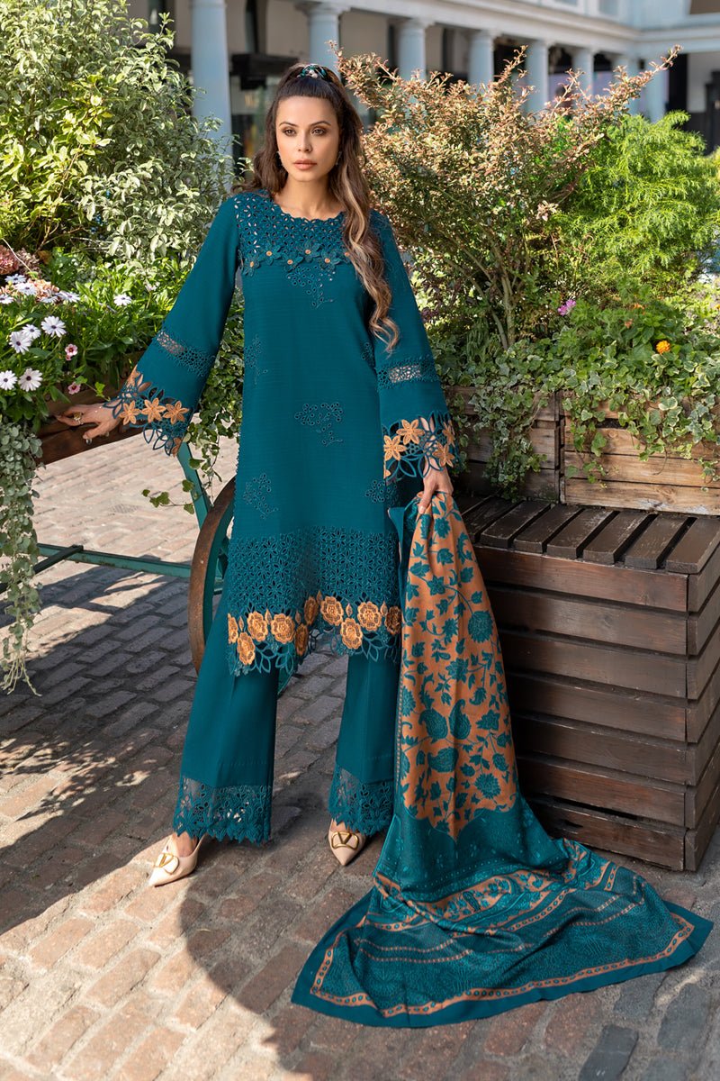 RAN 10 Unstitched 3-Piece Slub Suit: Carnation - Ava | Latest Pakistani Punjabi Suits Salwar Kameez Designer Wear