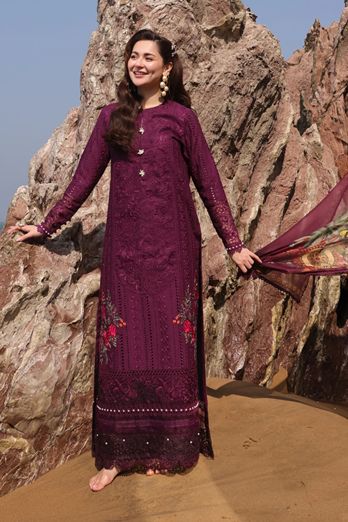 Pakistani Embroidered Unstitched 3-Piece SL 77 Izaan | Latest Pakistani Salwar Kameez Punjabi Suits Designer Wear.