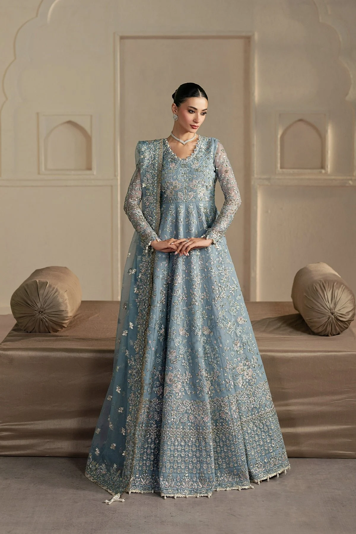 Pakistani Embroidered Organza Suit 3 Piece Fursat-Ayz-51 Formal Collection | Latest Pakistani Punjabi Suits Salwar Kameez Designer wear.