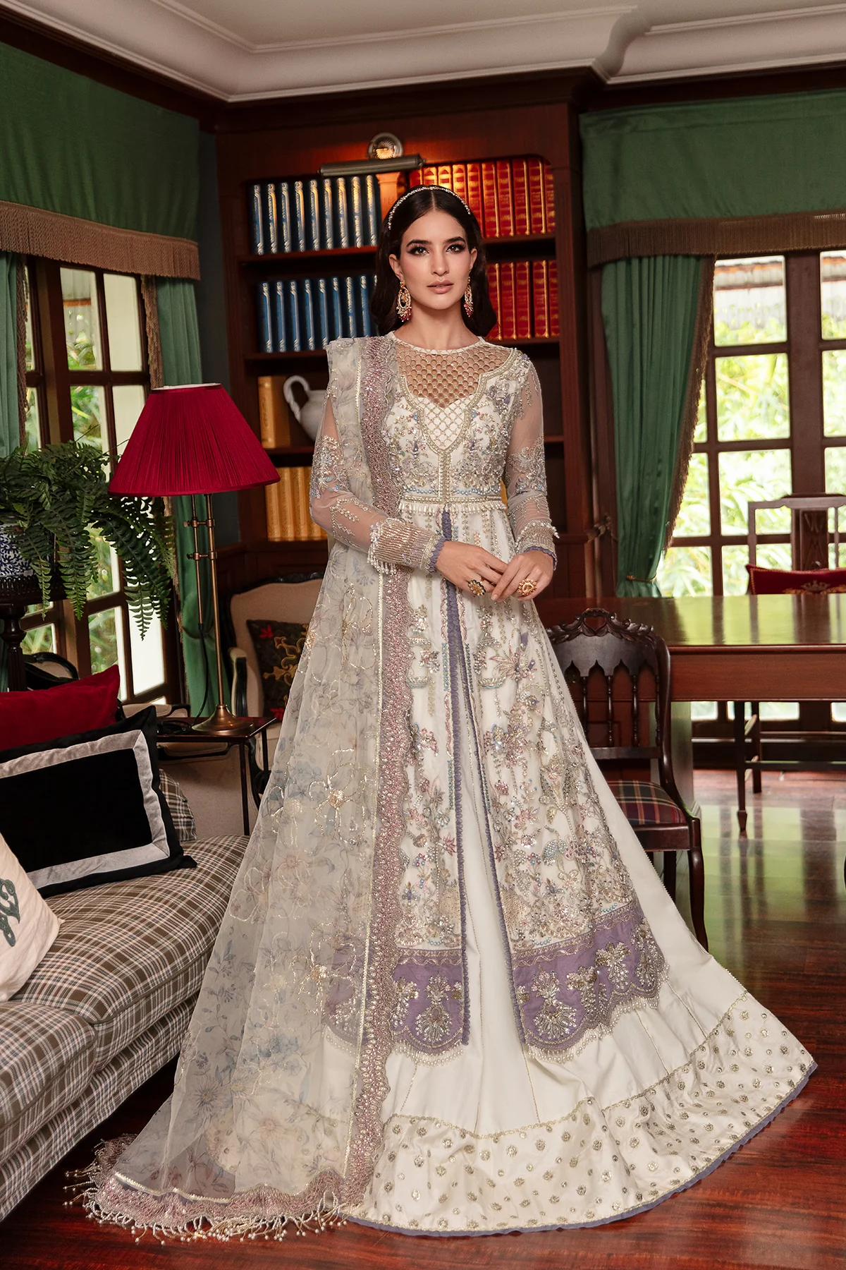 Pakistani Embroidered Net Unstitched 3-piece Suit Jewel_AJR-27 | Latest Pakistani Punjabi Suits Salwar Kameez Designer Wear