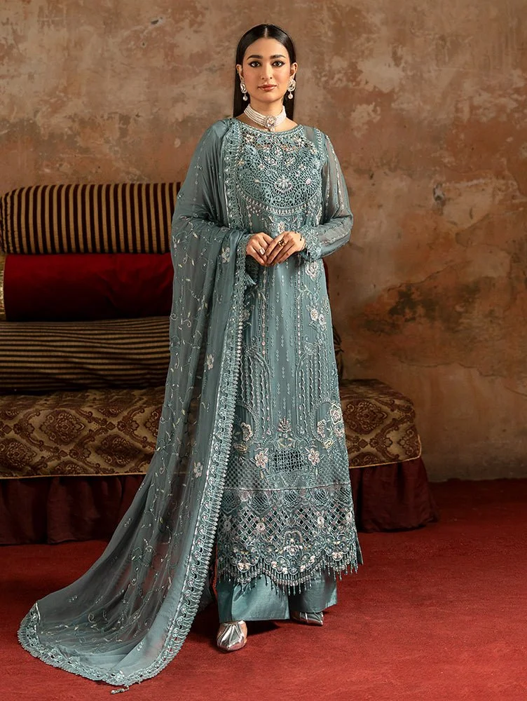 Pakistani Unstitched Embroidered Chiffon | ZQ-07- Zeb-29 | Latest Pakistani Punjabi Suits Salwar Kameez Designer Wear.