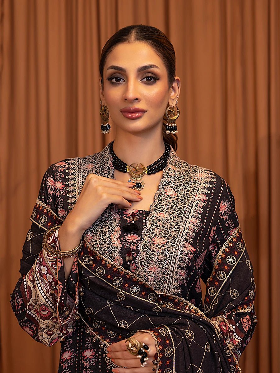 SAL 03 Pakistani EMBROIDERED LUXURY KARANDI UNSTITCHED 3PCS SUNW6PE013UT - Winter Collection | Latest Pakistani Punjabi Suits Salwar Kameez Designer Wear