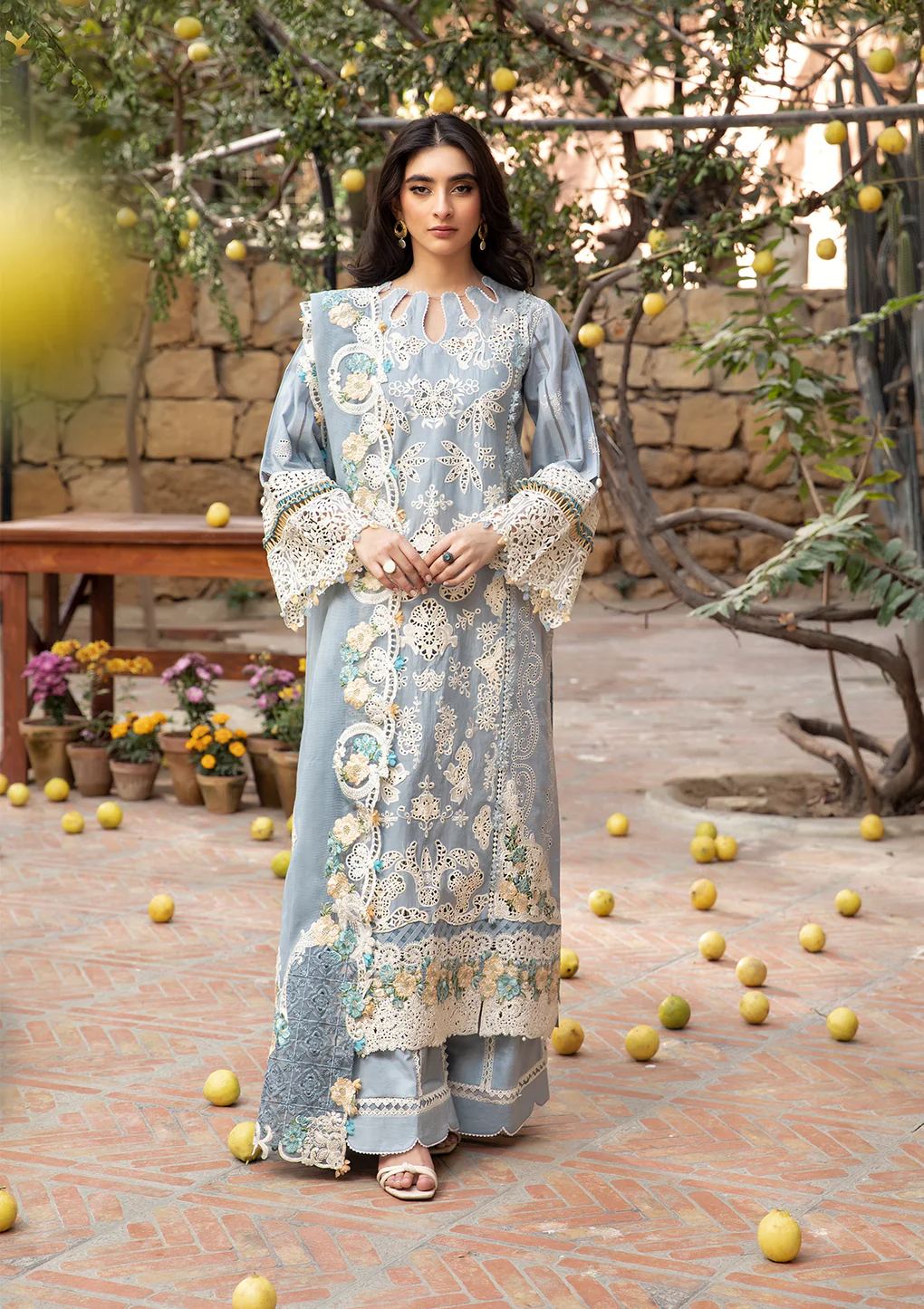 Pakistani Luxury Lawn 2025 Suit Unstitched 3 Piece ELM-7B MAHVEEN - Formal Collection | Latest Pakistani Punjabi Suits Salwar Suits Designers Wear.