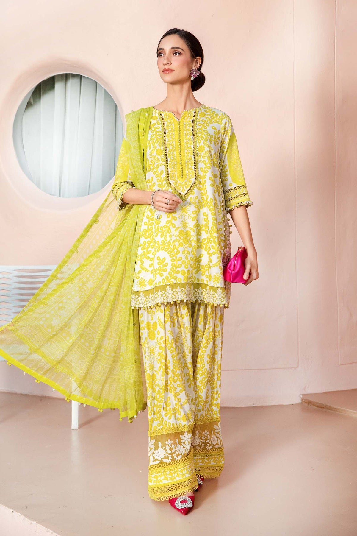 Pakistani 3 Piece Unstitched Printed Lawn Suit | MPT-2504-A- B-31 | Latest Pakistani Punjabi Suits Salwar Kameez Designer Wear