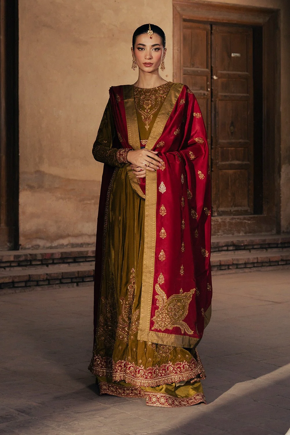 Pakistani Micro Velvet 3 piece Suit Stitched JOËLLE - MWS5893 - Ria-92 | Latest Pakistani Punjabi Suits Designer Wear