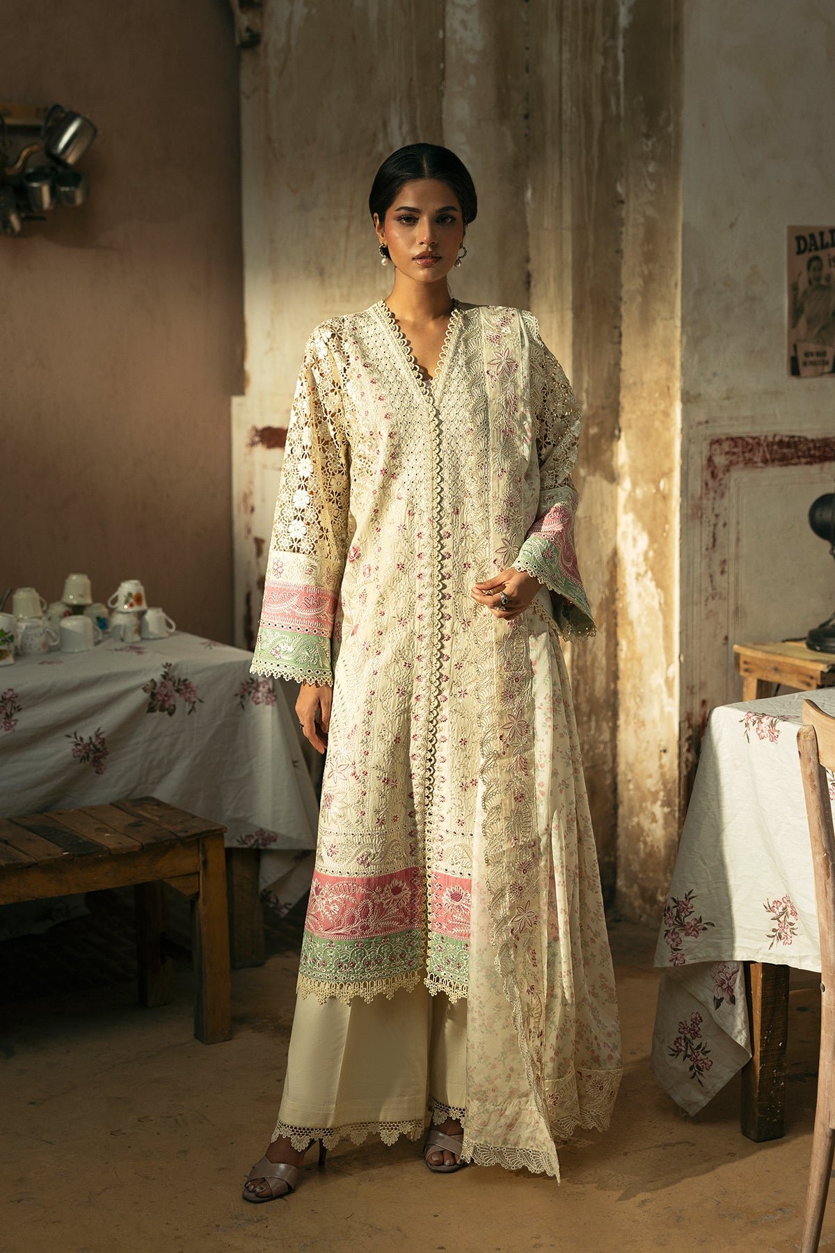 Pakistani Embroidered Lawn Suit Unstitched Mohabbat Zeh-109 Latest Pakistani Punjabi Suits Salwar Kameez Designer Wear.