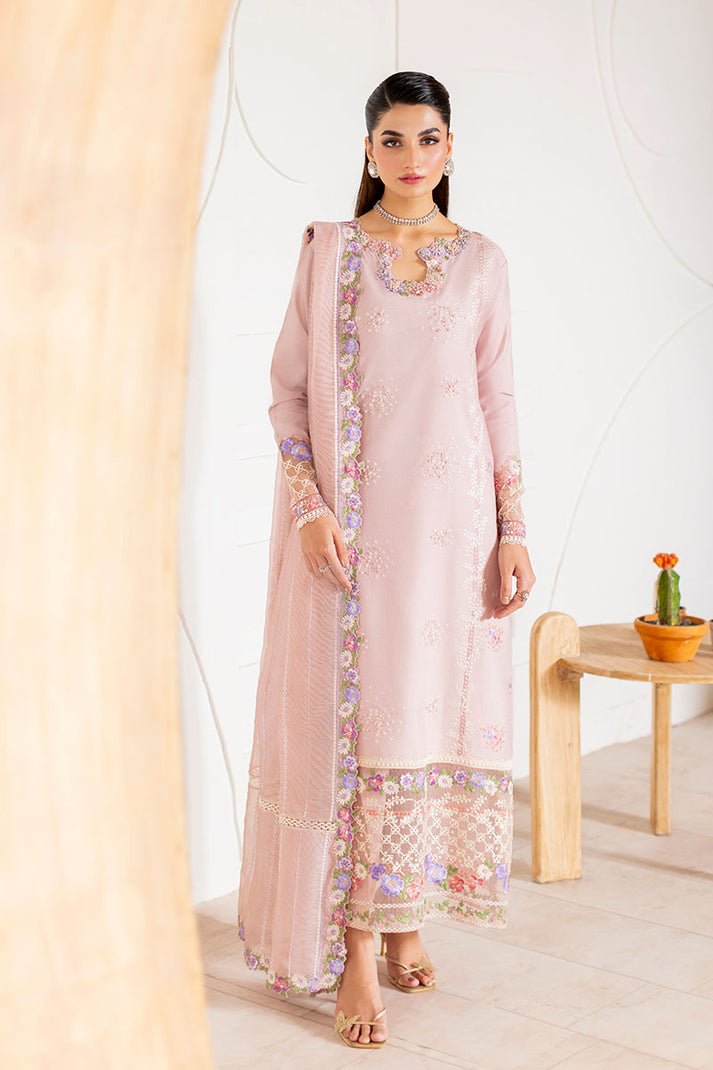 Pakistani Embroidered Sheesha Silk Stitched 3 Piece Suit Reyna- Luxury Collection | Latest Pakistani Salwar Kameez Punjabi Suit Designer Wear.