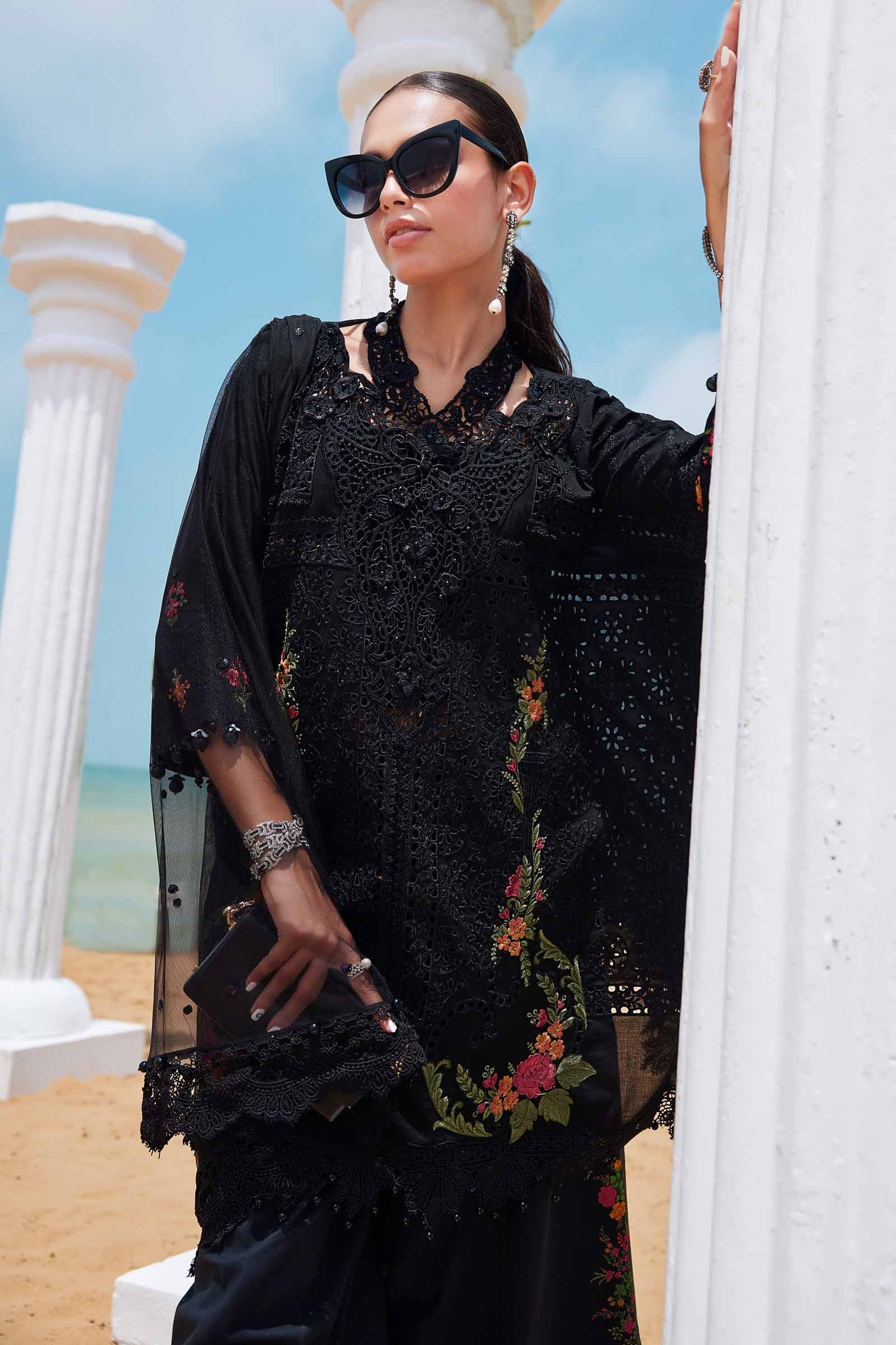 Pakistani 3 Piece Unstitched Embroidered Lawn Suit | EID LAWN-25-01_B-34 | Latest Pakistani Punjabi Suits Salwar Kameez Designer Wear.
