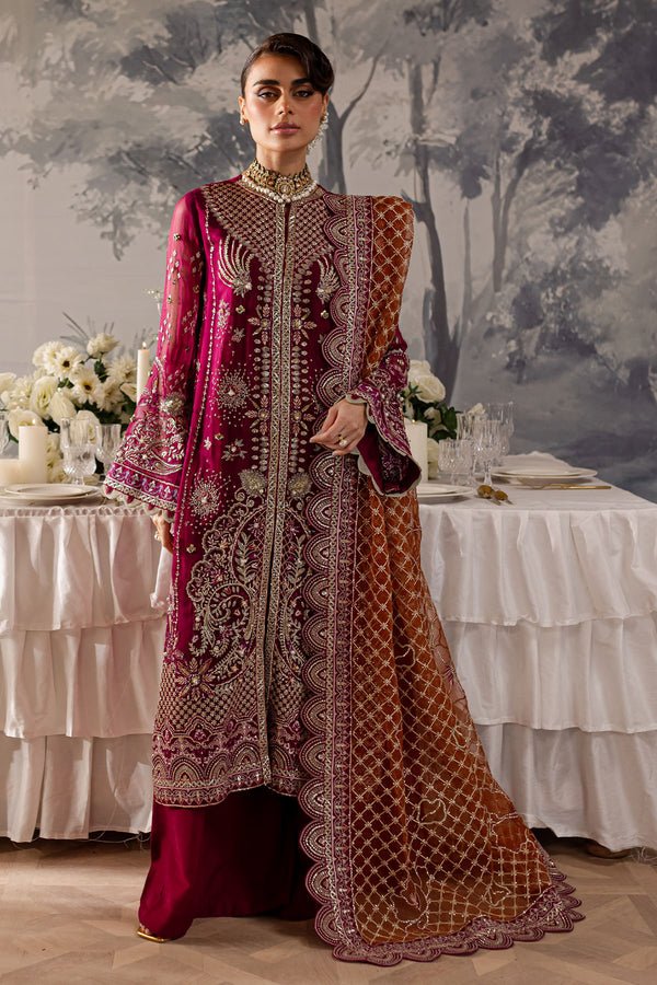 NUR 19 Embroidered Chiffon Suits stitched 3 Piece NEL-54 - Luxury Collection | Latest Pakistani Punjabi Suits Salwar Kameez Designer Wear