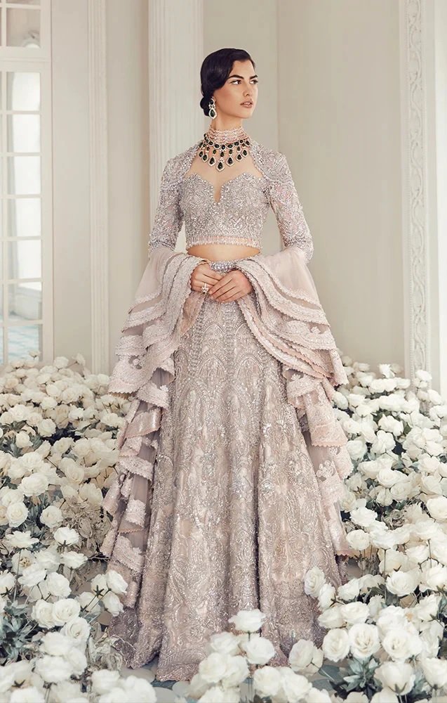 Pakistani IRIS Luxury Net Embroidered 3Pc Stitched Suit ADARA AC-17- zbj-701 | Latest Punjabi Suit Designer Wear | Pakistani Salwar Kameez.