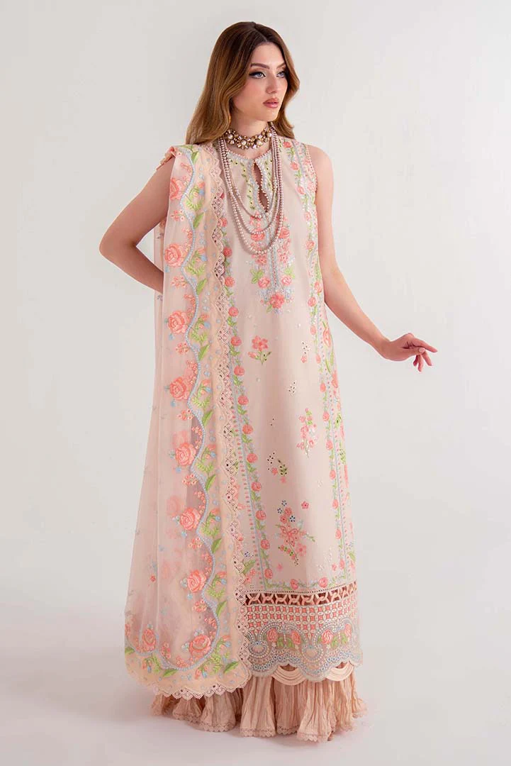 Pakistani Embroidered Suit Unstitched 3 Piece SL-03-25-V2 - Luxury Collection | Latest Pakistani Design Salwar Kameez Punjabi Suit Designer Wear.