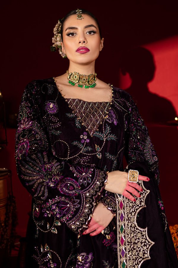 NUR 10 Luxury Collection: Embroidered Unstitched Velvet 3-Piece Suit NU24MV NW-91 | Latest Pakistani Punjabi Suits Salwar Kameez Designer Wear