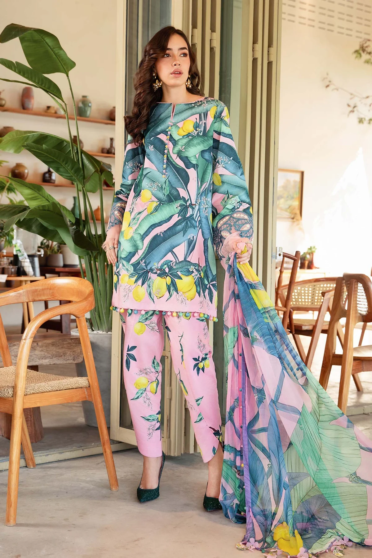 Pakistani 3 Piece Unstitched Printed Lawn Suit | MPT-2503-B | Latest Pakistani Punjabi Suits Salwar Kameez Designer Wear.