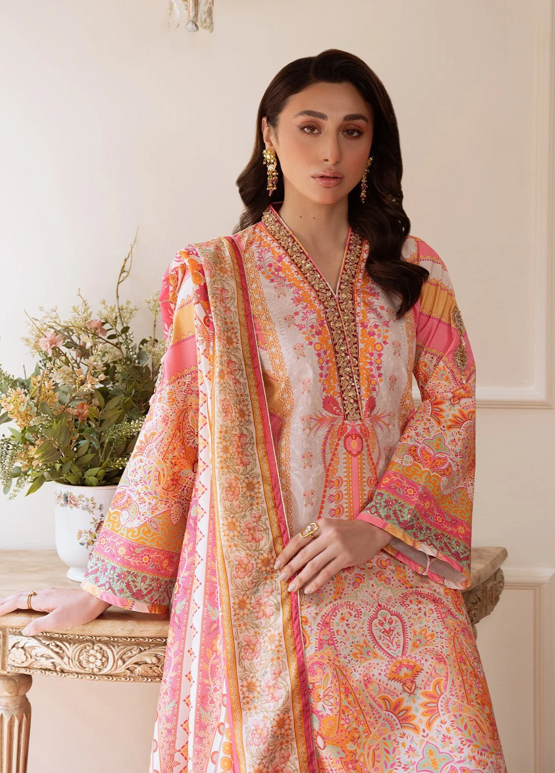 Pakistani Embroidered Silk Unstitched 3 Piece Blush Royale-Gul-64 | Latest Pakistani Punjabi Suits Salwar Kameez Designer Wear.