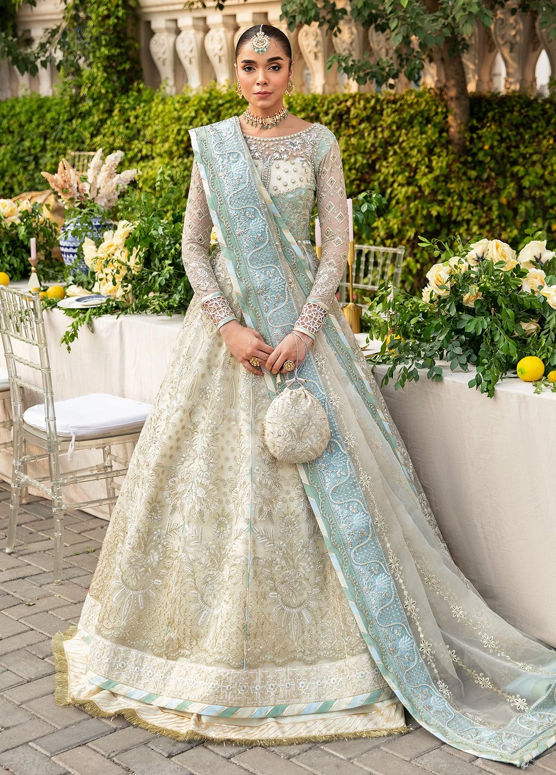 Pakistani Embroidered Organza  Unstitched 3 Piece NAREENA (GL-WU-23V1-06)-Gul-75 | Latest Pakistani Punjabi Suits Salwar Kameez Designer Wear.