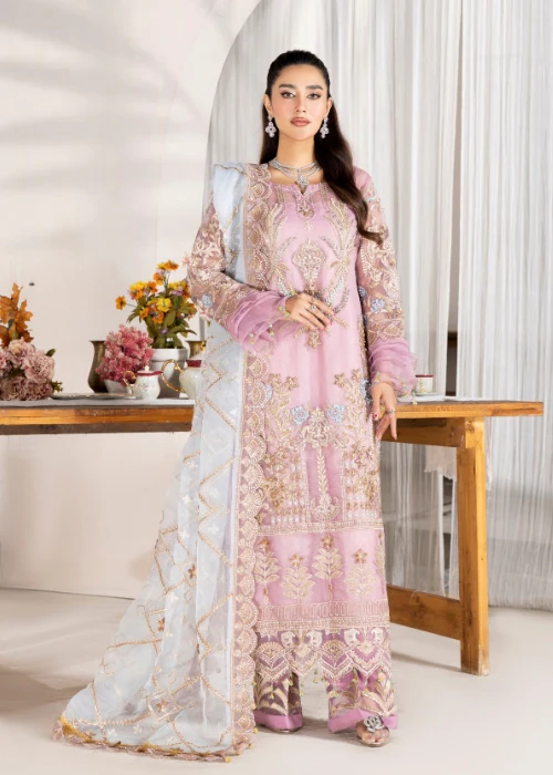 Pakistani Embroidered Organza Unstitched 3 Piece Suit - Under the Whisper OF ART_ARE_01 Pakistani Salwar Kameez