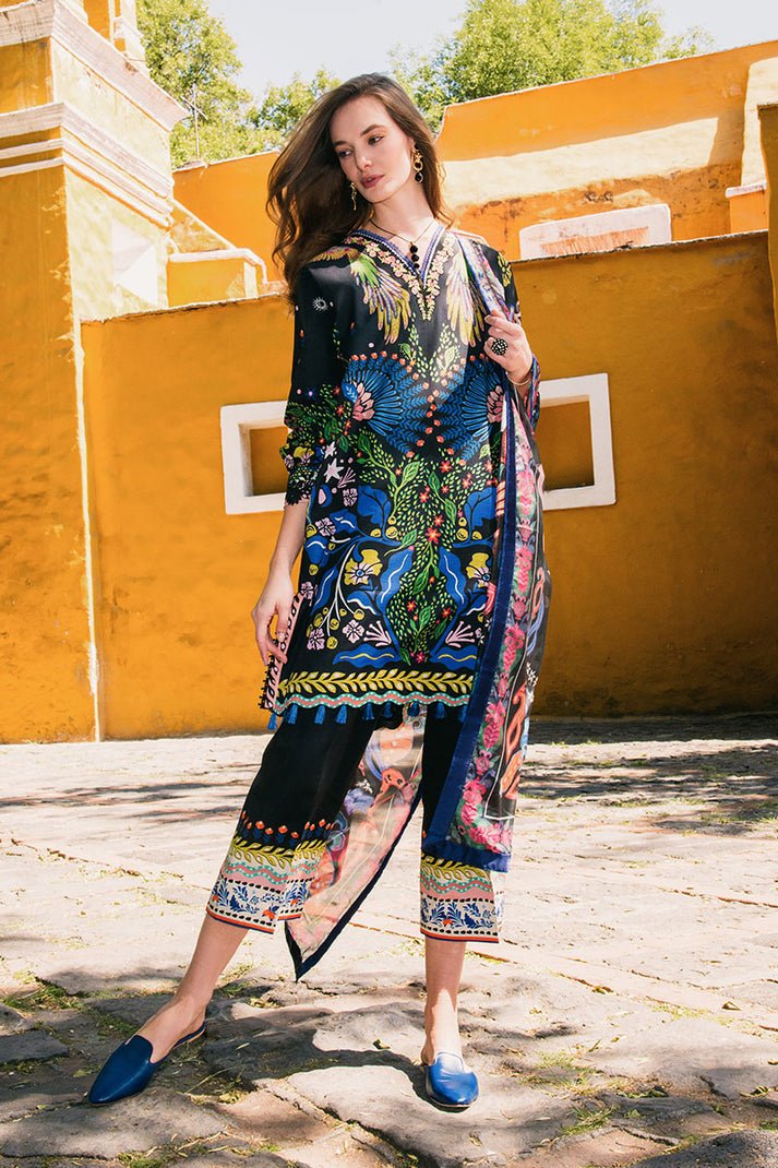 Pakistani Embroidered Lawn Unstitched 3 Piece Suit Spring Bouquet - Luxury Collection | Latest Pakistani Salwar Kameez Punjabi Suit Designer Wear.