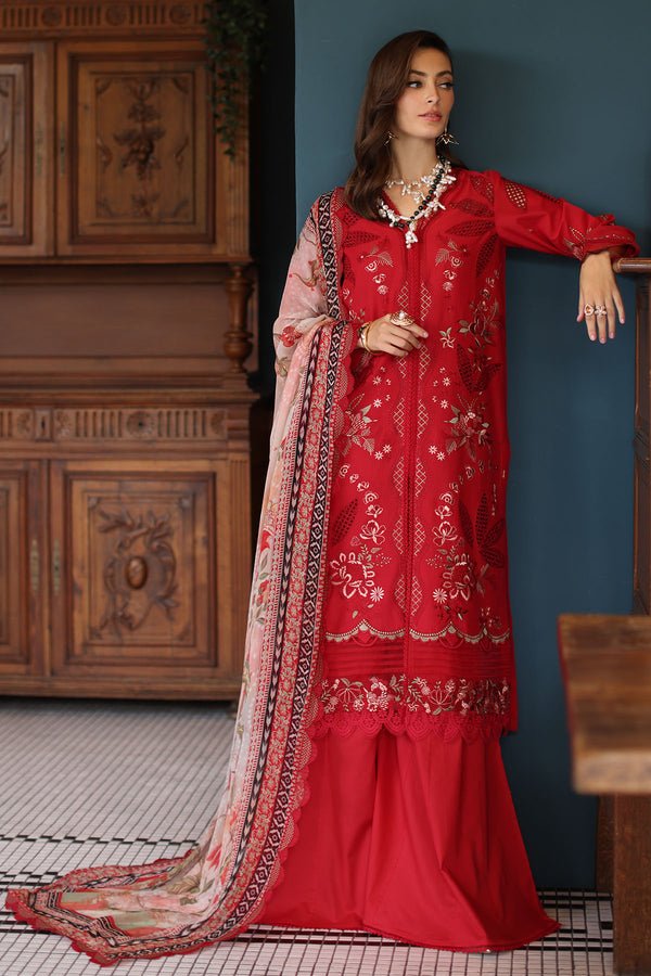 Pakistani Embroidered Lawn Doriya Suits Unstitched 3 Piece NS-157 - Luxury Collection | Latest Pakistani Punjabi Suits Salwar Kameez Designer Wear