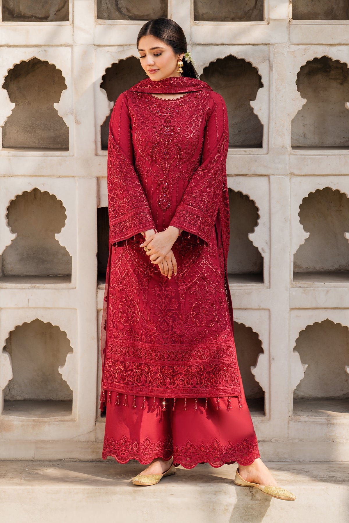 Pakistani Embroidered Net Unstitched 3-Piece I 219 RUBY | Latest Pakistani Salwar Kameez Punjabi Suits Designer Wear