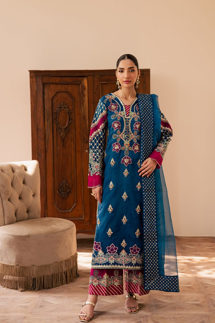 Pakistani Embroidered Organza Unstitched 3Pc Suit AVOIR_94 | Latest Pakistani Punjabi Suits Salwar Kameez Designer Wear