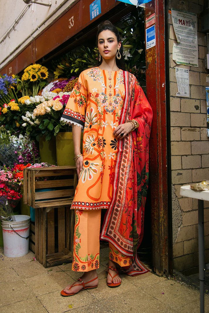 Pakistani Embroidered Lawn Unstitched 3 Piece Suit Doves of Garden - Luxury Collection | Latest Pakistani Salwar Kameez Punjabi Suit Designer Wear.