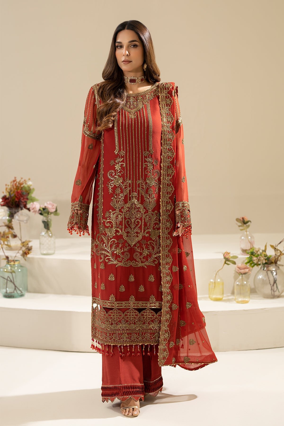 Pakistani Embroidered Chiffon Unstitched 3-Piece M-90 AREESHA | Latest Pakistani Salwar Kameez Punjabi Suits Designer Wear