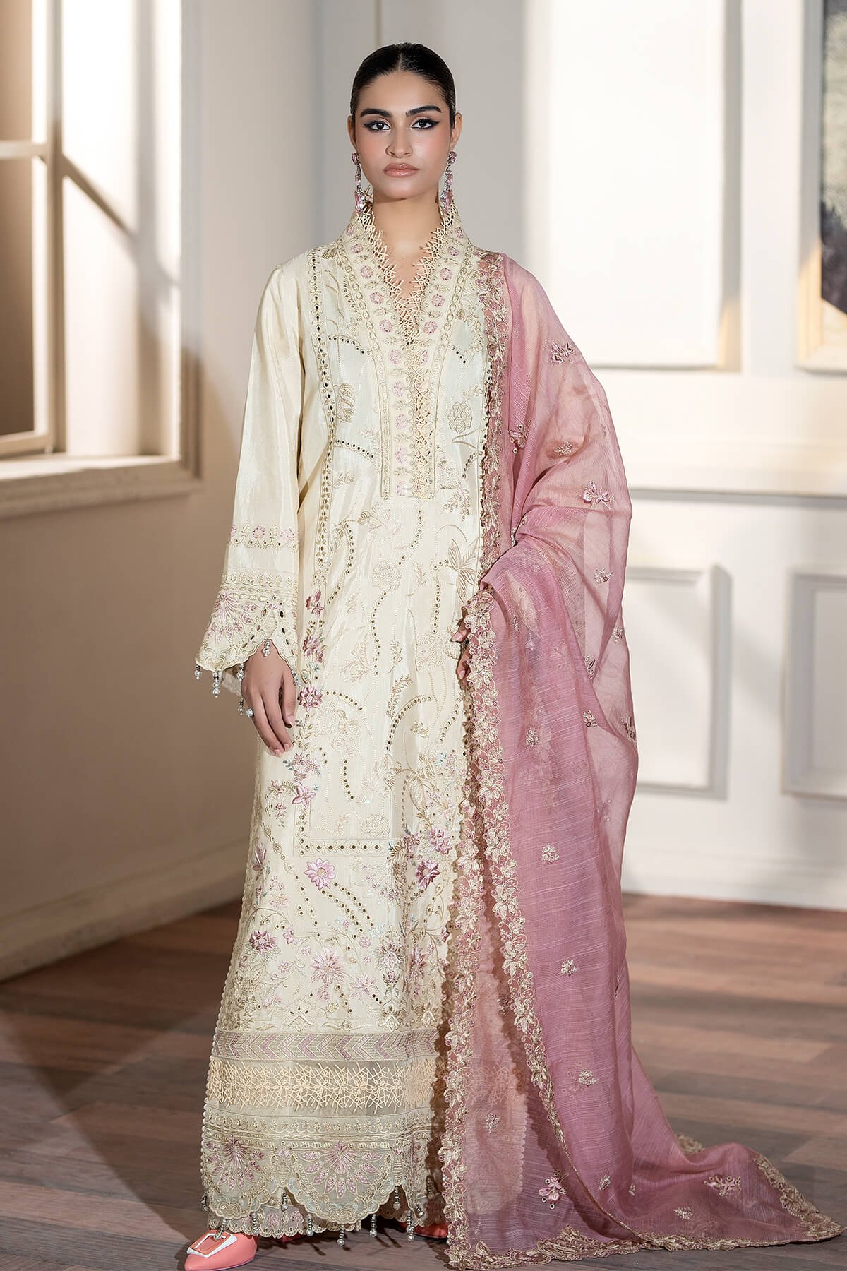 Pakistani Embroidered Raw Silk Unstitched 3-Piece SRS-16 Aafreen | Latest Pakistani Salwar Kameez Punjabi Suits Designer Wear