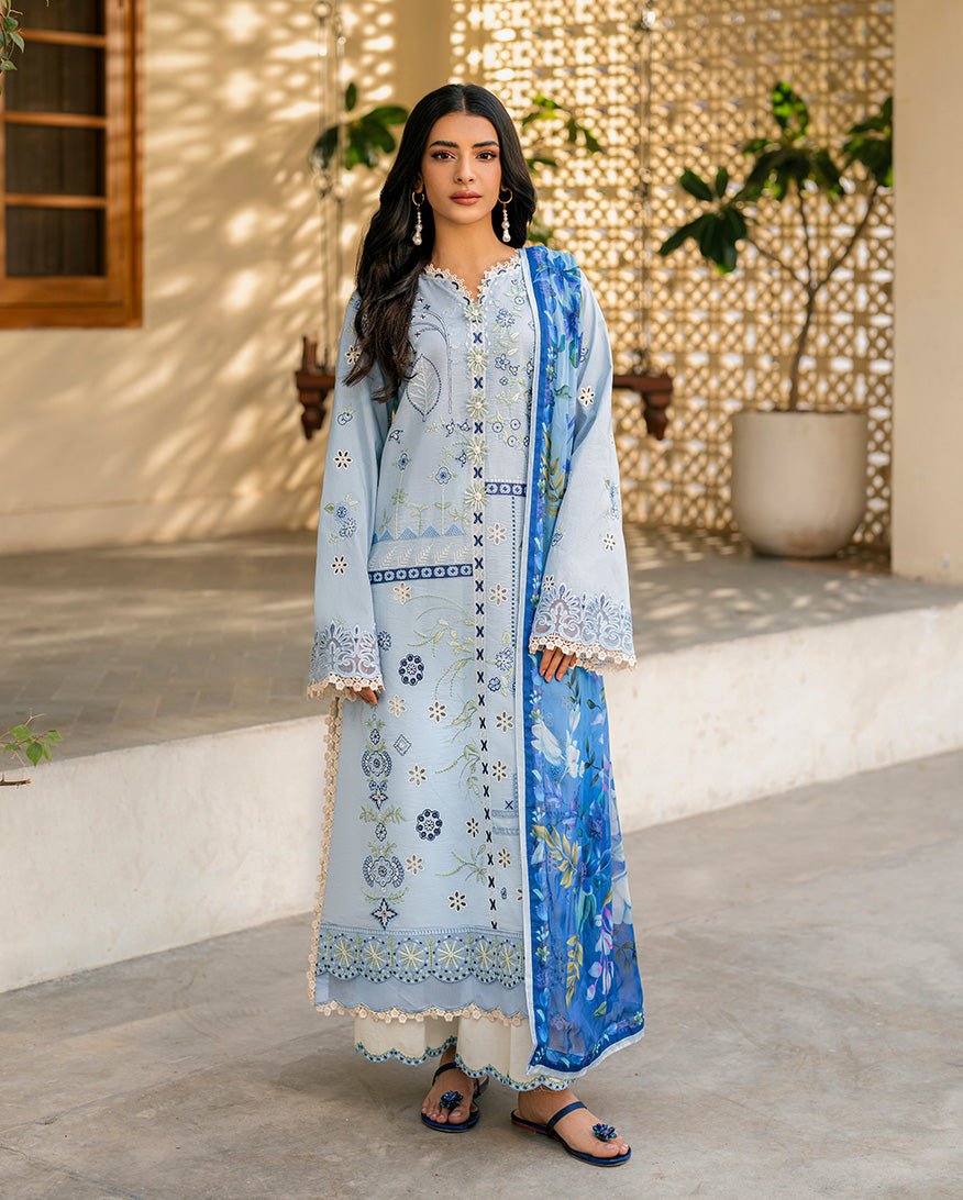 Pakistani Embroidered Lawn Unstitched 3 Piece Mahnoor_Roh-20 - Luxury Collection | Latest Pakistani Design Salwar Kameez Punjabi Suit Designer Wear