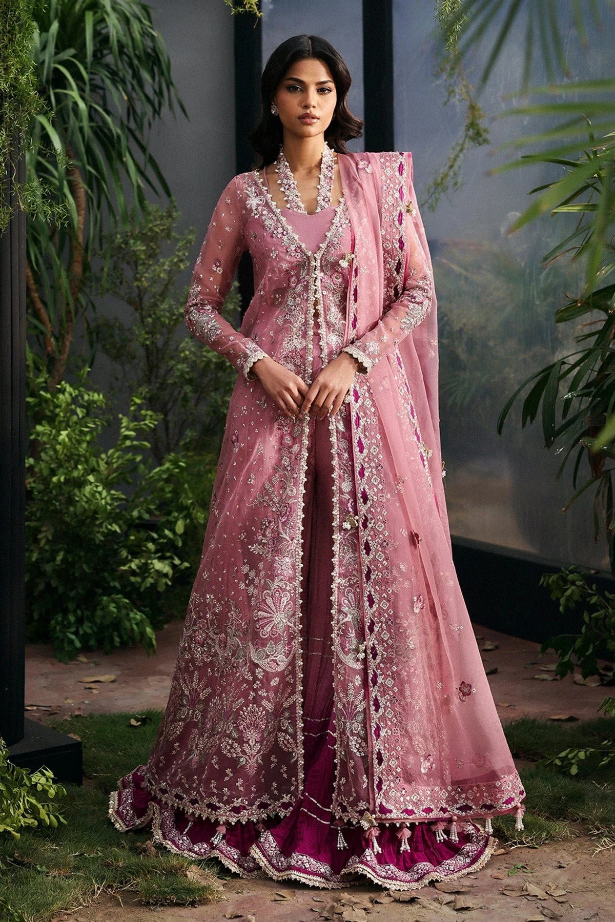 Pakistani Embroidered Organza Suit Stitched Seraira-Zeh-126 | Latest Pakistani Punjabi Suits Salwar Kameez Designer Wear.