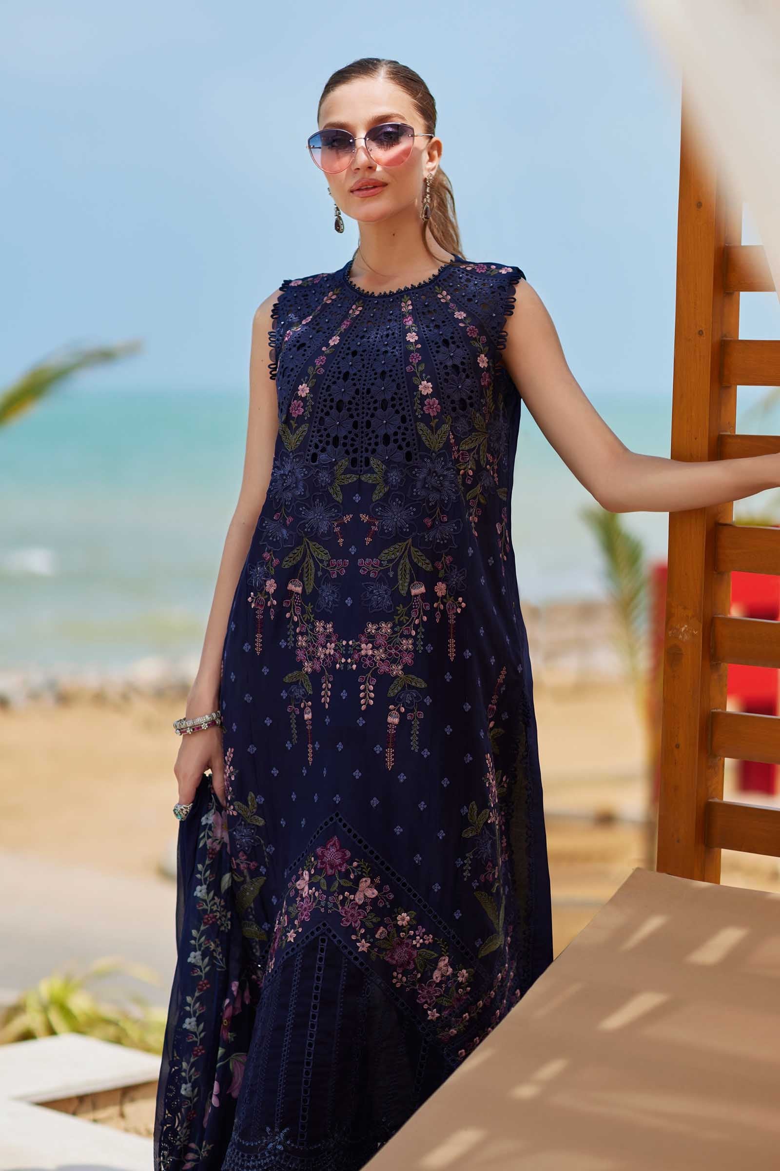 Pakistani 3 Piece Unstitched Embroidered Lawn Suit | EID LAWN-25-10_B-43 | Latest Pakistani Punjabi Suits Salwar Kameez Designer Wear.