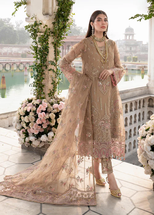 Embroidered Luxury 3 Piece Collection Unstitched Meeral Collection Meeral - Afsoon - MH-02 - Meeral Luxe | Latest Pakistani Punjabi Suits Salwar Kameez Designers Wear